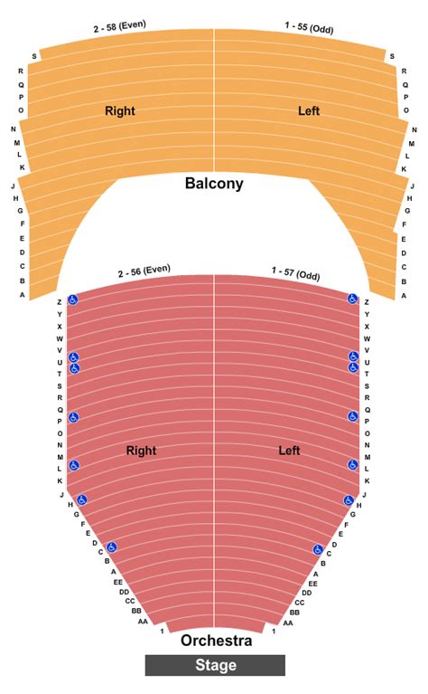 Neal Blaisdell Seating Chart