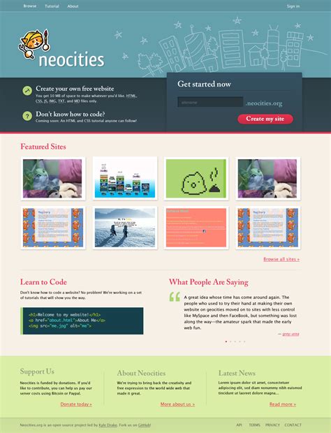 Neocities Website Template