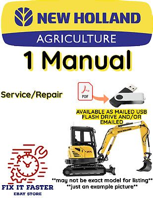 New Holland E80 Workshop Service Repair Manual Midi Hydraulic Crawler Excavator