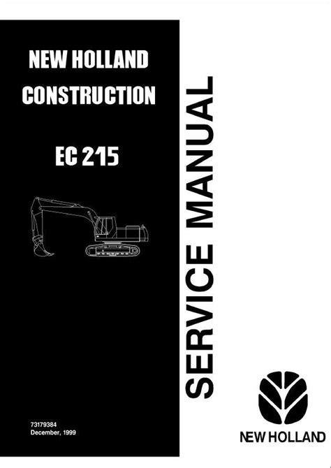 New Holland Ec215 Excavator Repair Service Workshop Manual