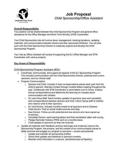 New Job Position Proposal Template