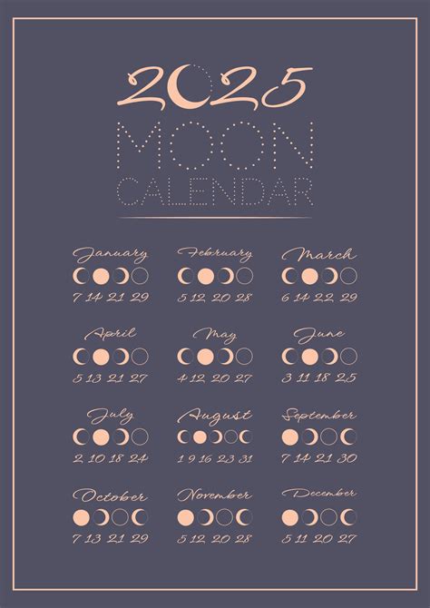 New Moon Lunar Calendar