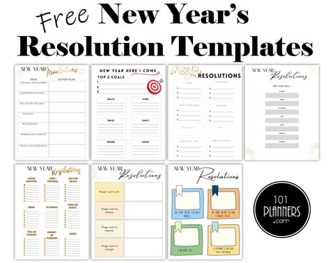 New Years Resolution Template