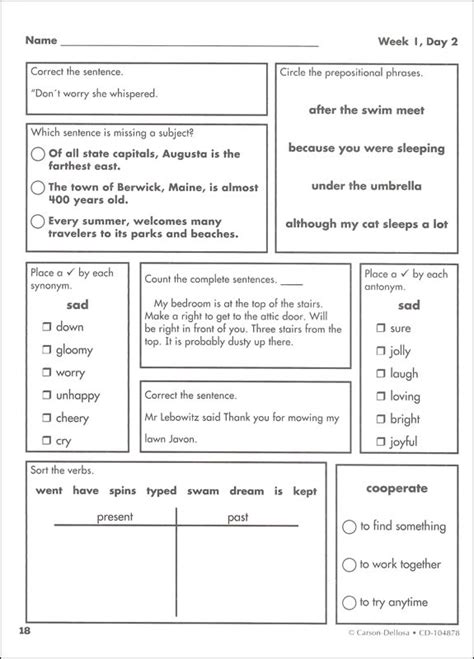 New Your Practice Test Printable English Language Arts