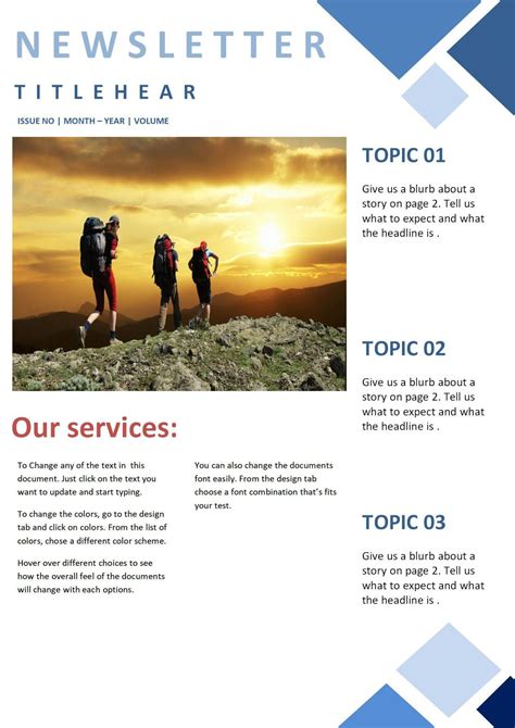 Newsletter Microsoft Template