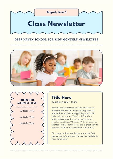 Newsletter Preschool Template