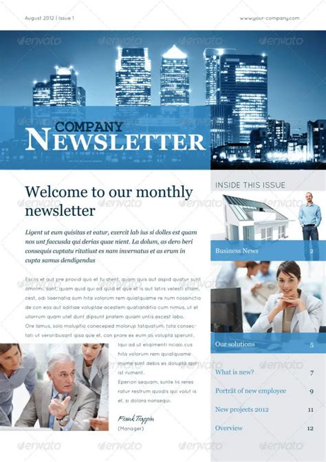 Newsletter Templates Business