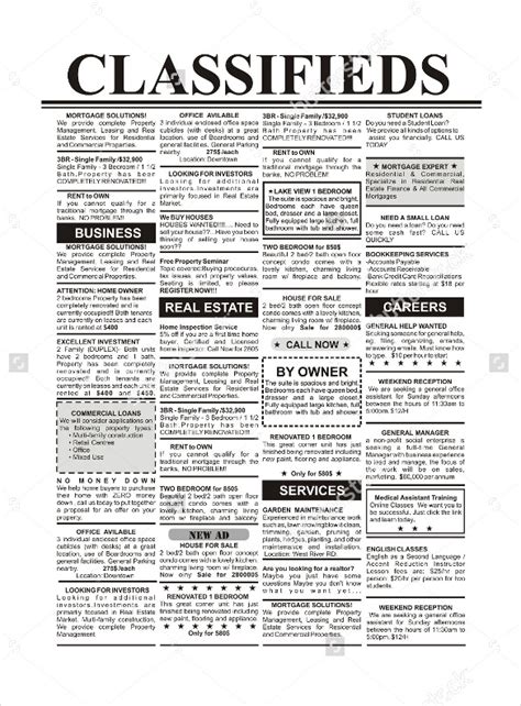 Newspaper Ad Template