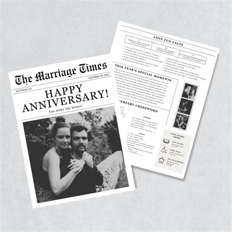Newspaper Anniversary Template
