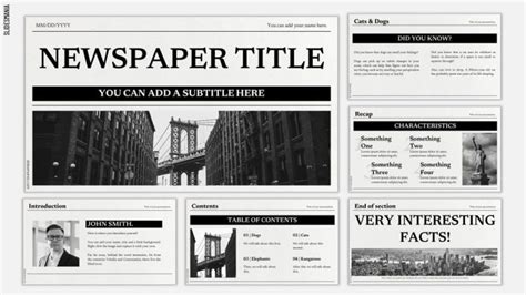 Newspaper Slides Template