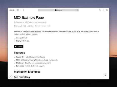 Nextjs Mdx Template