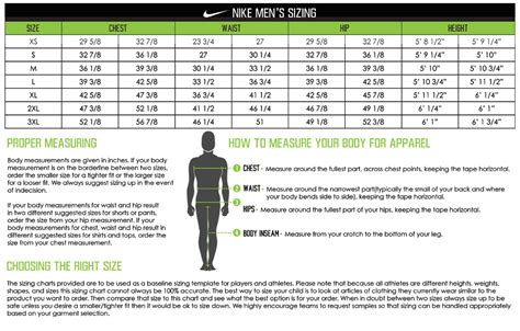 Nike Hoodie Sizing Chart