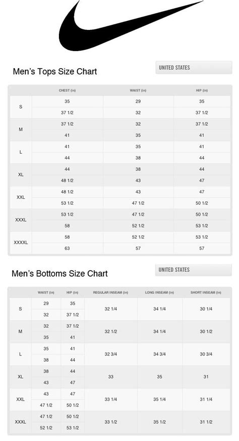Nike Mens Size Chart