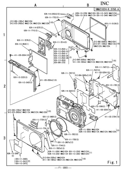 Nikon Coolpix S550 Service Repair Manual Parts List