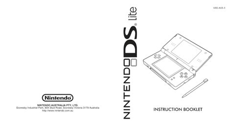 Nintendo Ds Lite Instruction Manual