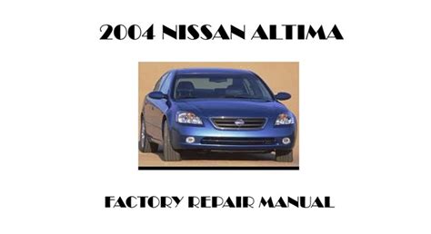 Nissan Altima 2004 Factory Service Repair Manual Pdf