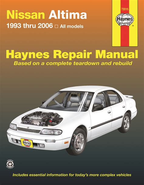 Nissan Altima 93 06 Repair Manual For Free