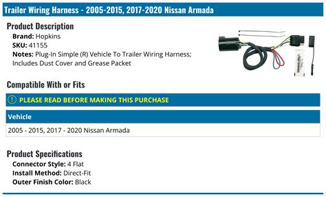 Nissan Armada Trailer Wiring Harness