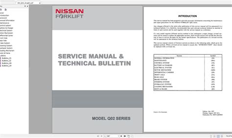 Nissan Forklift Q02 Qo2 Series Workshop Service Manual