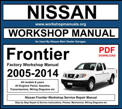 Nissan Frontier 2002 Official Workshop Service Manual Ebook