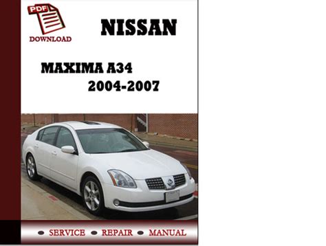 Nissan Maxima 2000 2005 Service Repair Manual Pdf Download