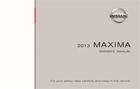 Nissan Maxima 2013 Factory Service Repair Manual Pdf