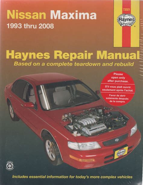 Nissan Maxima Full Service Repair Manual 1995 1999