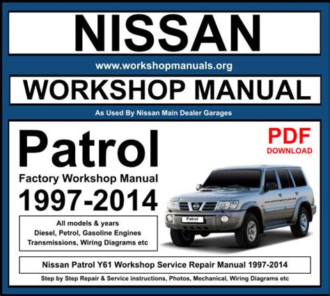 Nissan Patrol 1999 2006 Y61 Service And Repair Manual