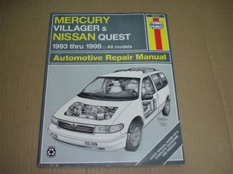 Nissan Quest Mercury Villager Full Service Repair Manual 1992 1998