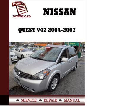 Nissan Quest V42 2006 2007 Service Manual Repair Manual Pdf Download