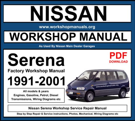 Nissan Serena Service Repair Manual 1992