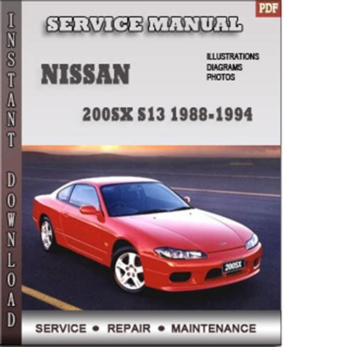 Nissan Silvia 200sx S13 Full Service Repair Manual 1988 1993