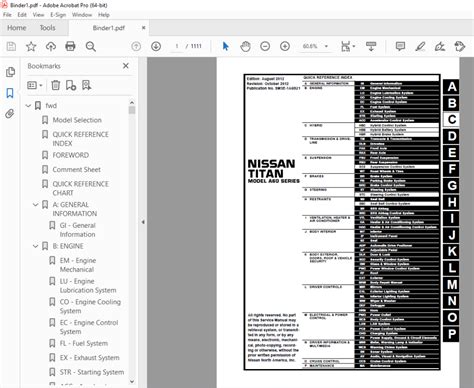 Nissan Titan A60 2011 2013 Service Repair Manual