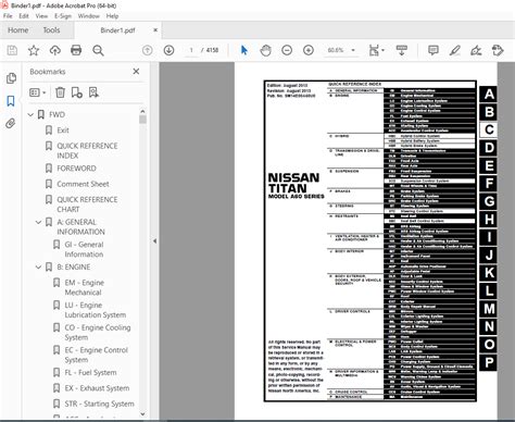 Nissan Titan A60 Series Full Service Repair Manual 2014 Onwards