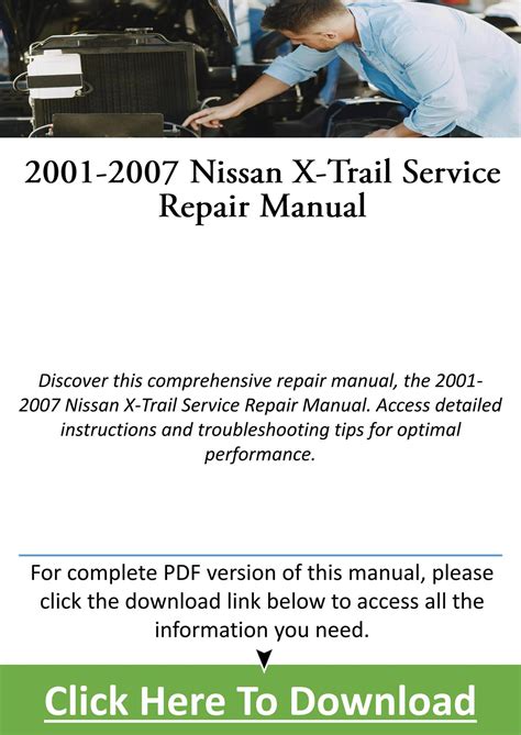 Nissan X Trail Service Manual 2001 2006 Free Preview