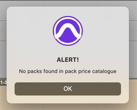 No Packs Found In Pack Price Catalogue