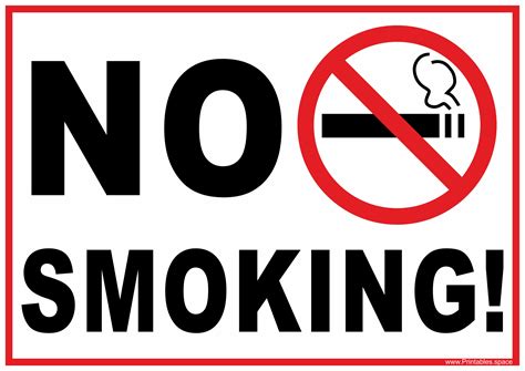 No Smoking Sign Printable