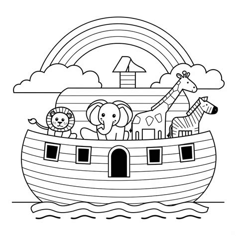Noahs Ark Free Coloring Page Printable