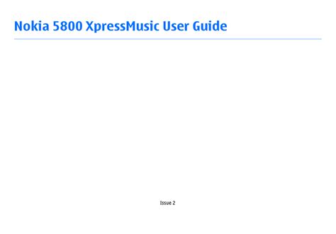 Nokia 5800 Xpressmusic Instruction Manual