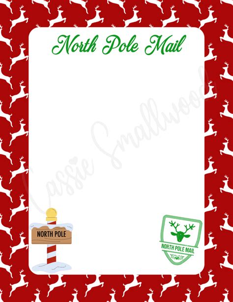 North Pole Letter Template