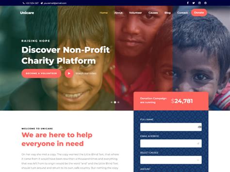 Not For Profit Website Templates
