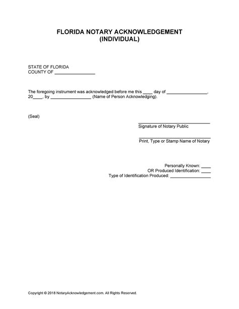 Notary Template For Letter