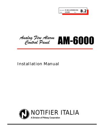 Notifier System Am6000 Installation Manual