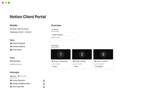 Notion Client Portal Template