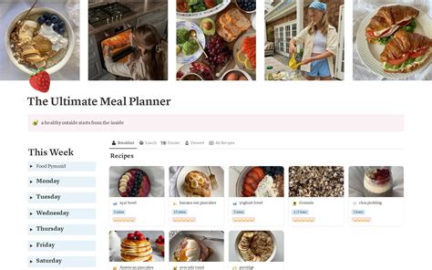 Notion Meal Planner Templates