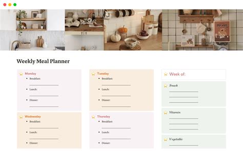 Notion Meal Tracker Template