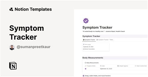 Notion Symptom Tracker Template