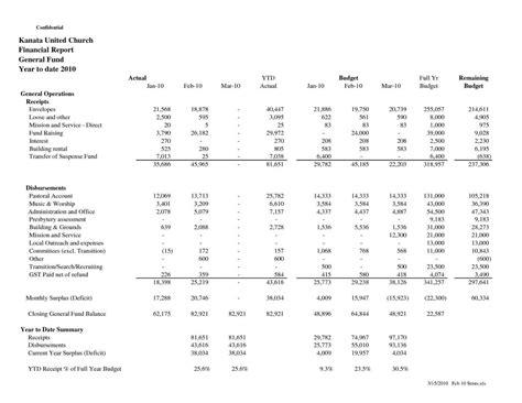 Npo Financial Statements Template