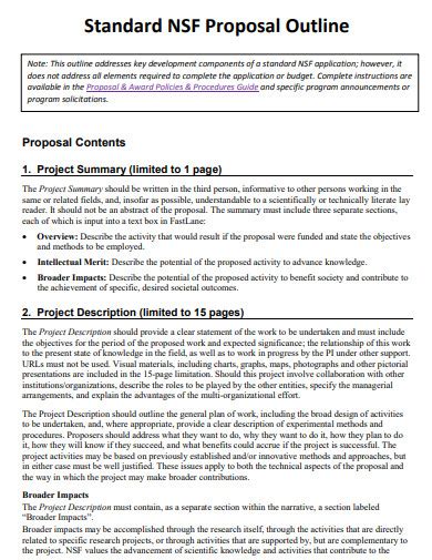 Nsf Proposal Latex Template
