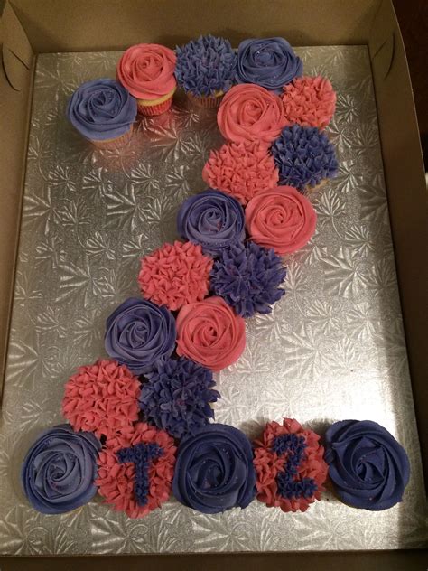 Number 2 Cupcake Cake Template